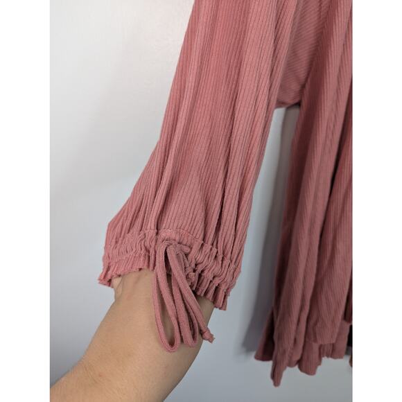 Free People We The Free Pink Winter Sun Ribbed Tunic - Picture 4 of 10